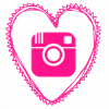 pink heart insta