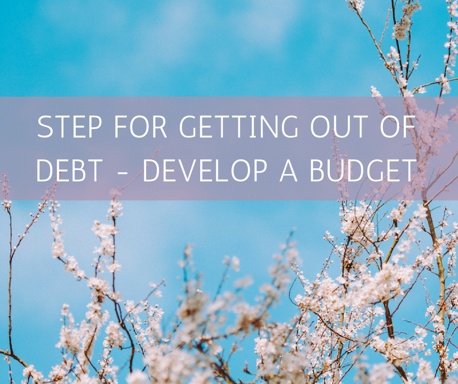 Step for Getting Out of Debt Develop a Budget
