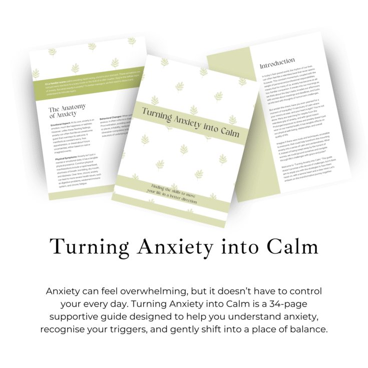 Turning Anxiety into Calm workbook cover Turning Anxiety into Calm