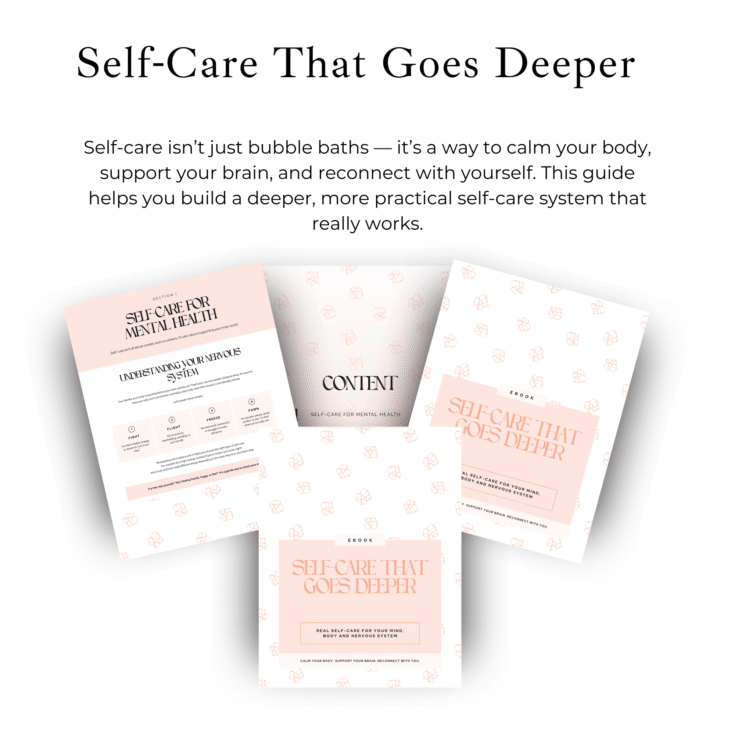 Self-Care That Goes Deeper Workbook Self-Care That Goes Deeper workbook and eBook with tools and exercises for stress relief, mindfulness, and emotional wellbeing.